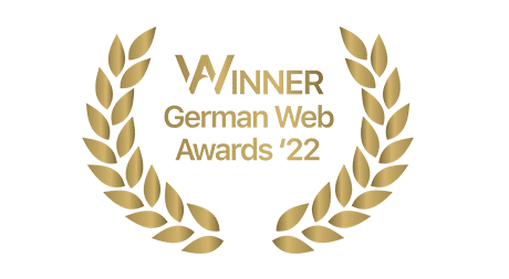 Wir sind Gewinner des German Web Awards 2022